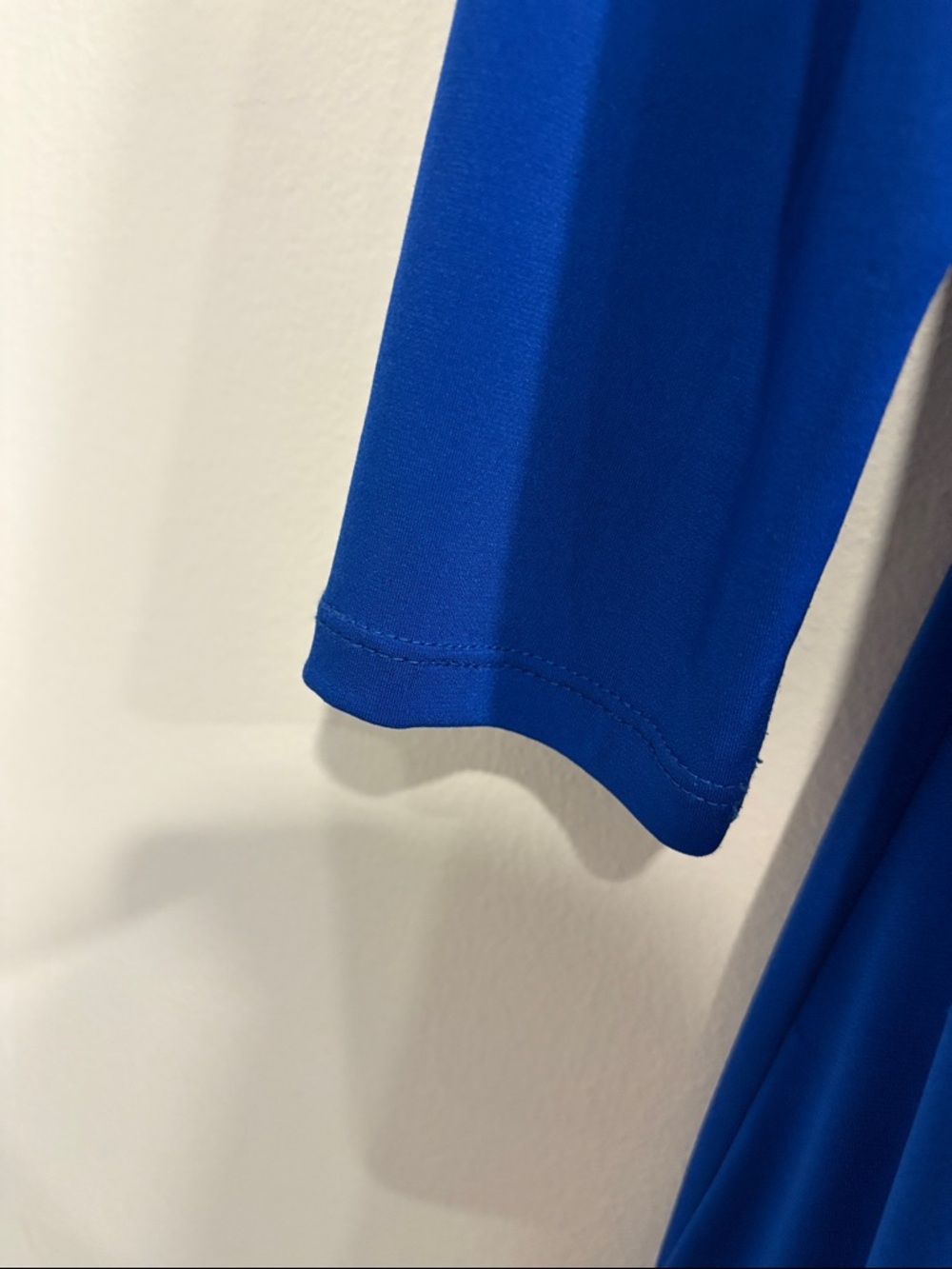 Calvin Klein Cobalt Blue V-Neck Twist-Front Long Sleeve Dress - Picture 5 of 9